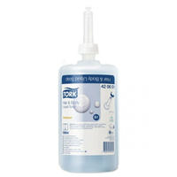 Tork mýdlo tekuté na vlasy a tělo, Premium, Modrá, 1000 ml, 1000 dávek, S1