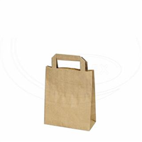 Papírové tašky 18+8 x 22 cm hnědé [50 ks]