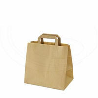 Papírové tašky 26+17 x 25 cm hnědé [50 ks]