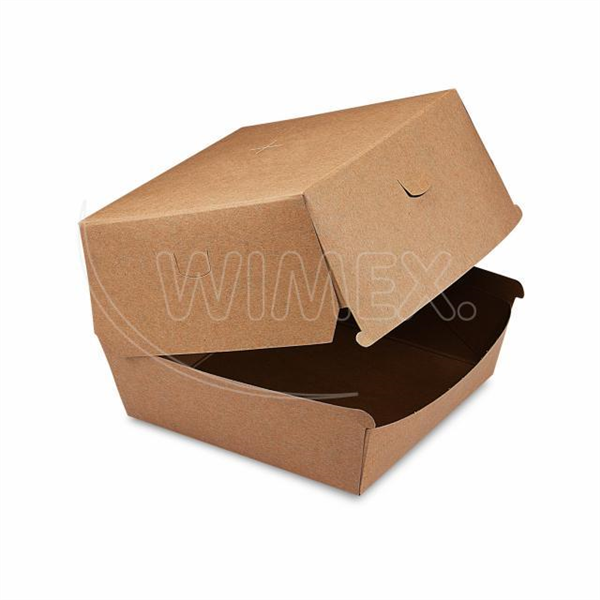 Box na burger nepromastitelný kraft 13,5 x 13,5 x 10 cm [50 ks]