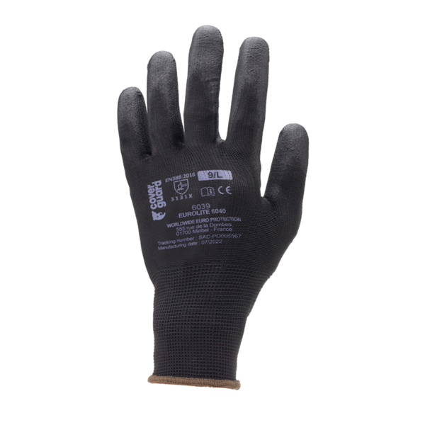 Rukavice Eurolite 6040 černé vel.08