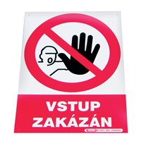 Tabulka "Vstup zakázán"