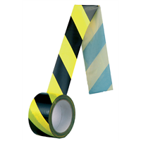 Páska lepící, výstražná, protisměrná, 60 mm, žluto-černá