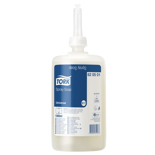 Tork mýdlo sprejové, Universal, Světle žlutá, 1000 ml, 3000 dávek, S11