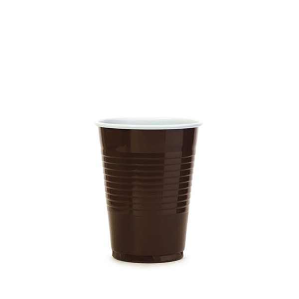 Kávový kelímek hnědo-bílý 0,18 l (PP) [15 ks]