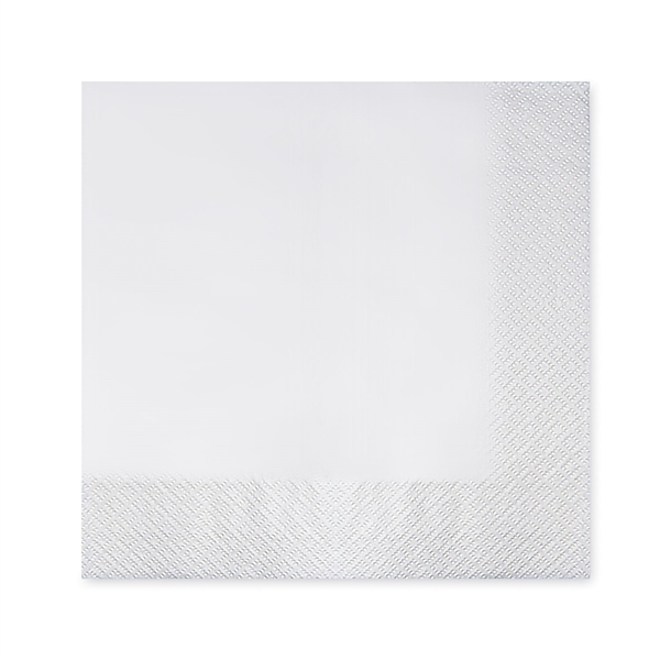 Ubrousky 2-vrstvé, 40 x 40 cm bílé [50 ks]