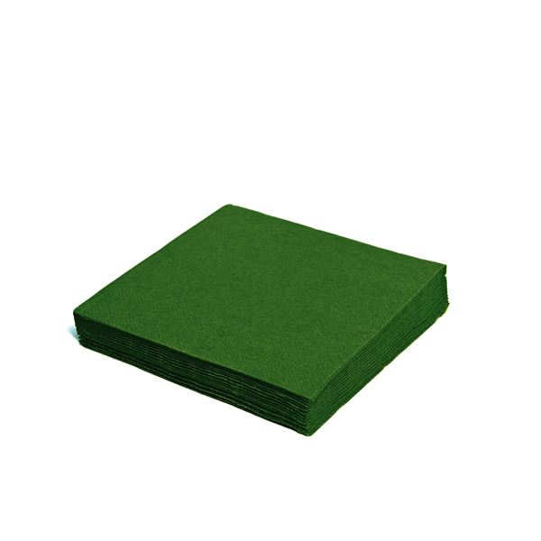 Ubrousky 1-vrstvé, 33 x 33 cm tmavě zelené [100 ks]