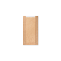 Papírové sáčky s okénkem - pečivo malé (15+6x29cm, ok.10cm) [1000 ks]
