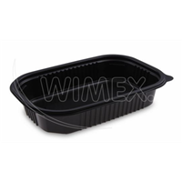 Menu mísa černá do mikrovl. trouby 850ml, M 22x15x4,5cm (PP)[50 ks]