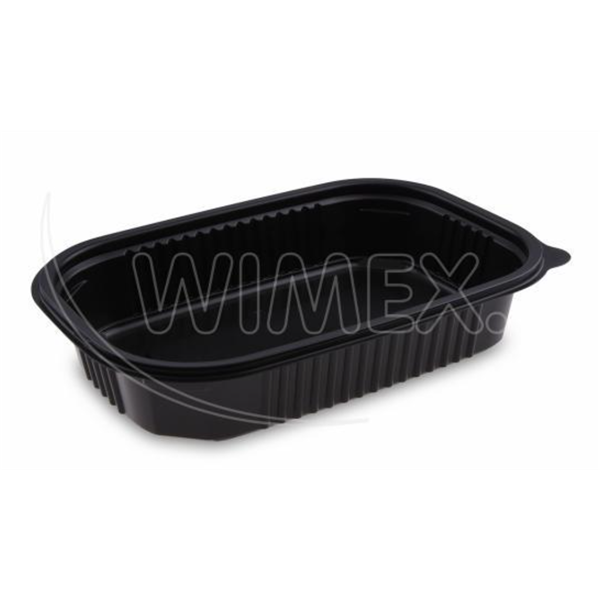 Menu mísa černá do mikrovl. trouby 850ml, M 22x15x4,5cm (PP)[50 ks]