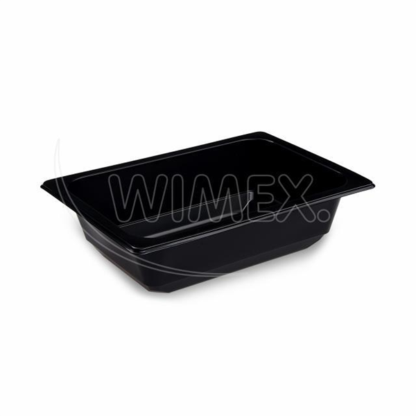 Miska (PP) hranatá černá 178 x 127 x 50 mm 600ml [100 ks]