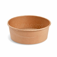 Miska papírová saalátová 1300ml KRAFT 184mm, hnědá 50ks