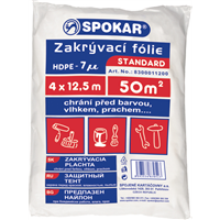 Zakrývací fólie 4x12,5m HDPE- 7MY