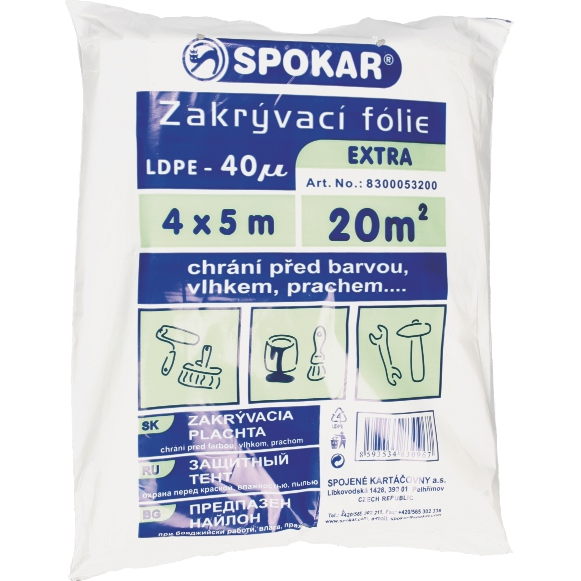 Zakrývací fólie 4x5m LDPE - 40MY