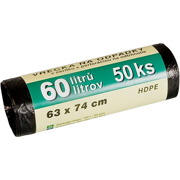 Sáčky na odpadky  60L - 50 ks,HDPE