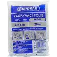 Zakrývací fólie 4x5m, LDPE - 35MY