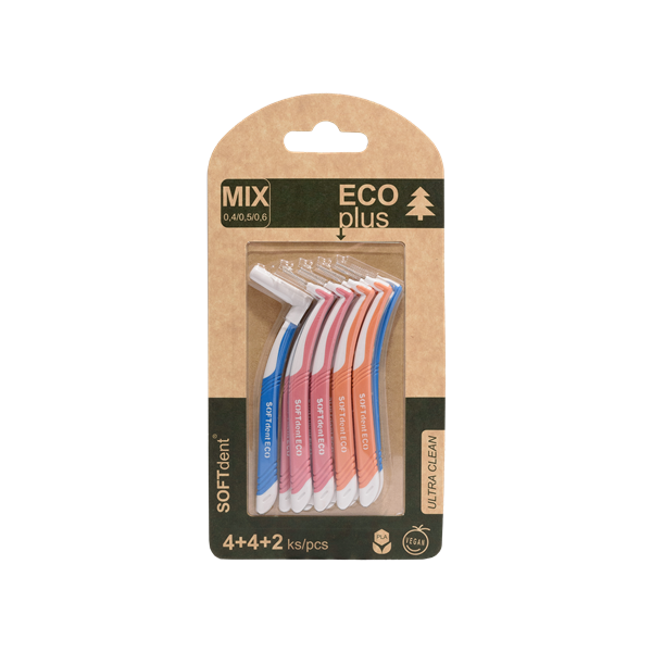 Mezizubní kartáček "L" MIX SOFTdent ECO, 10 ks