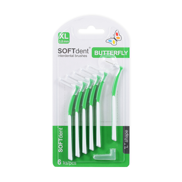 Mezizubní kartáček zahnutý 0,4mm SOFTdent® Butterfly