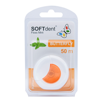 Dentální nit s mátou SOFTdent® Butterfly, 50 m