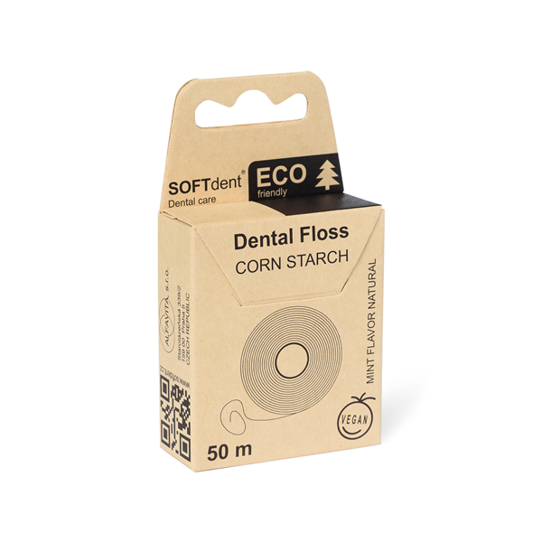 Dentální nit s mátou SOFTdent ECO, 50 m