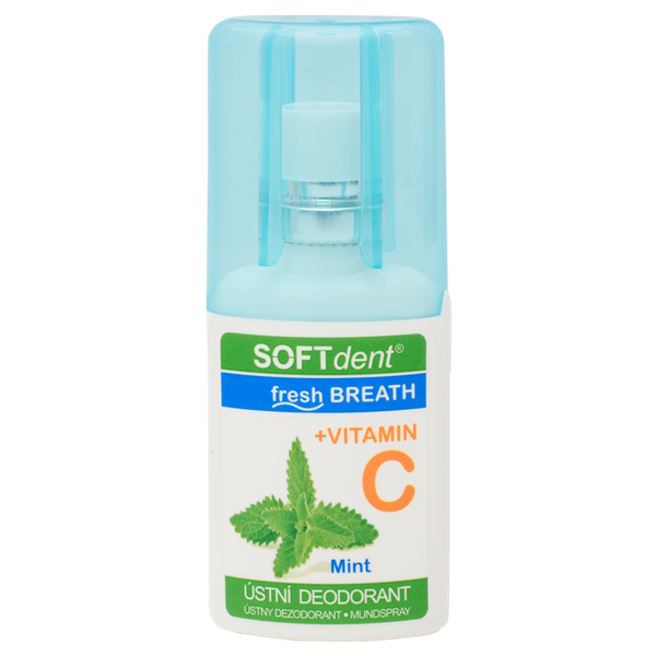 SOFTdent ústní deodorant Fresh mint + vitamín C, 20 ml