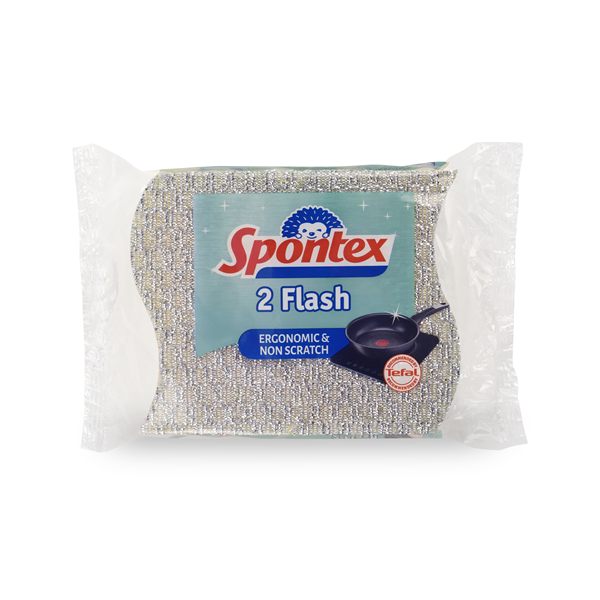 Spontex Flash houbička na teflon 2 ks