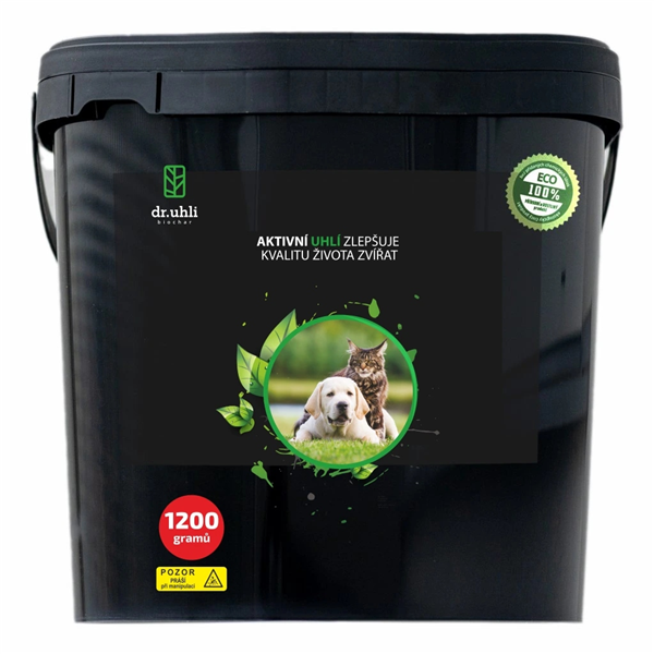 Biochar 1200g - prášek, aktivní uhlí pro zvířata