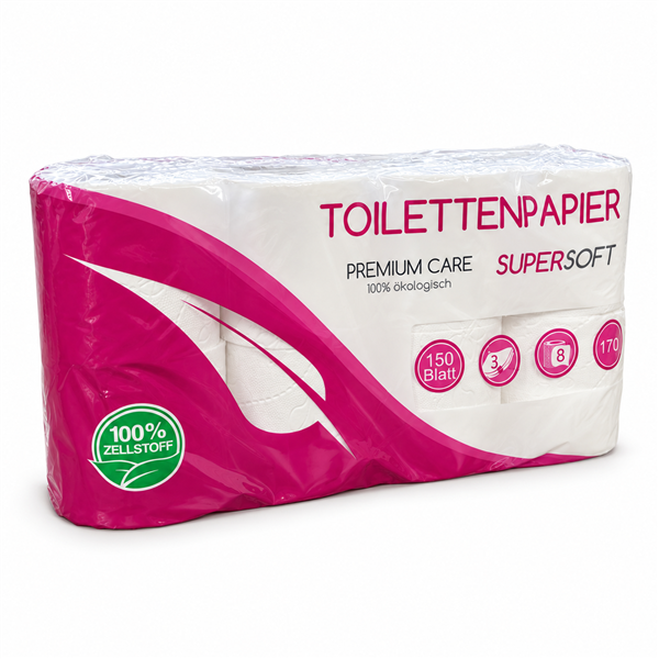 Toaletní papír, celulóza, 3 vrstvy, 17m (8ks/bal, 64ks/pack)