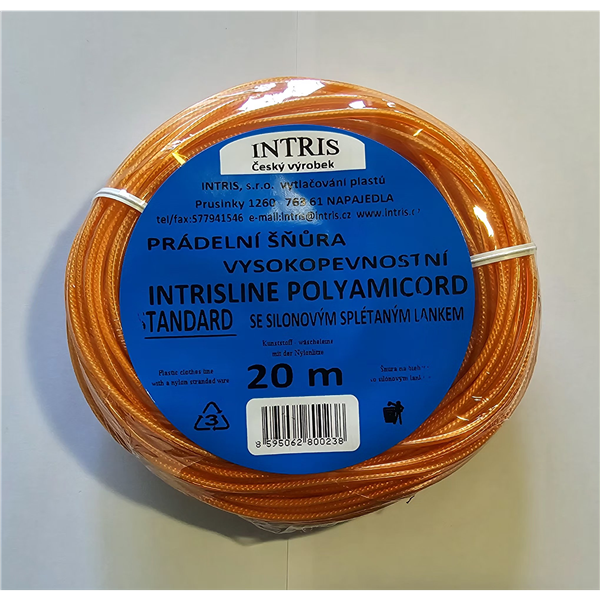 Šňůra na prádlo se silonovým lankem Intrisline standard 20m