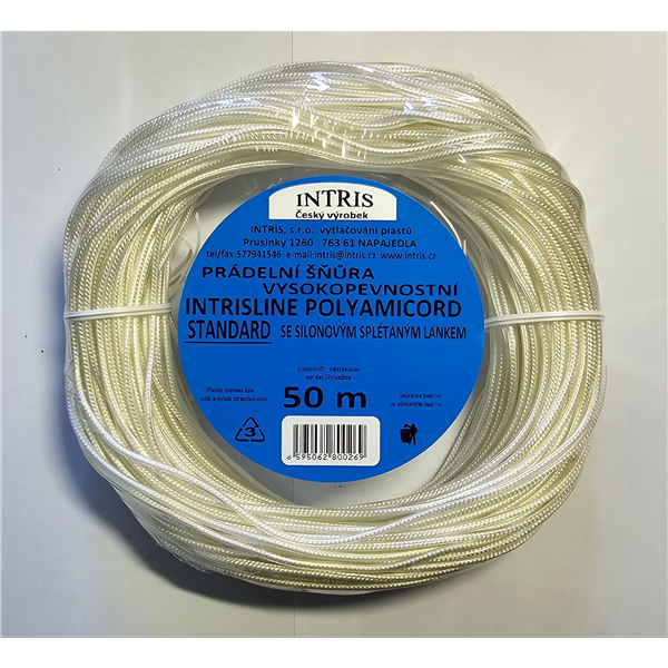 Šňůra na prádlo se silonovým lankem Intrisline standard 50m