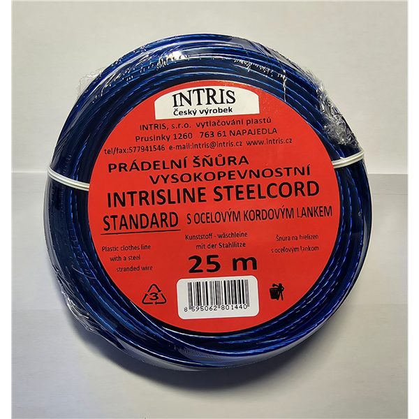 Šňůra na prádlo s ocelovým lankem Intrisline standart 25m