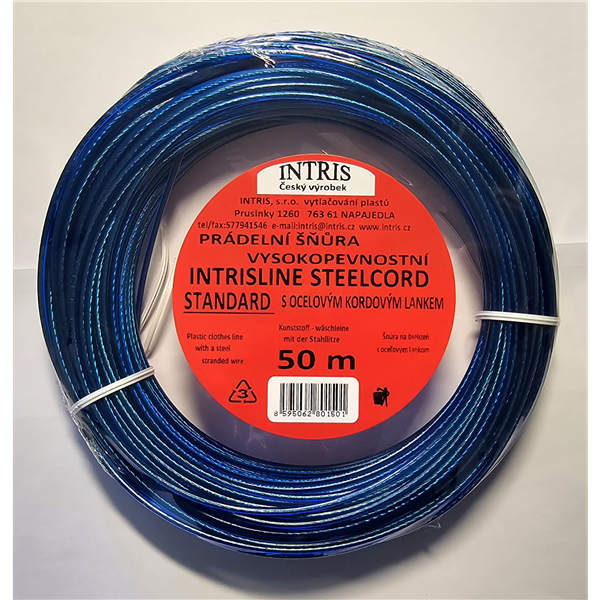Šňůra na prádlo s ocelovým lankem Intrisline standart 50m