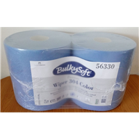 Průmyslová role BulkySoft modrá, 2 vrstvá celulóza, výška 26 cm, 304 m, 2 ks v balení