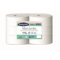 Toaletní papír Jumbo 280, 2 vrstvy, celulóza, BulkySoft, 300 m, balení 6 ks, průměr 260 mm