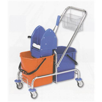 Úklidový vozík dvojkbelík 2x17L, bez košíku