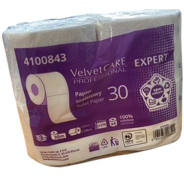 Toaletní papír Velvet EXPERT 30m, 3vr, celulóza (4rol/bal, 36rol/pack)