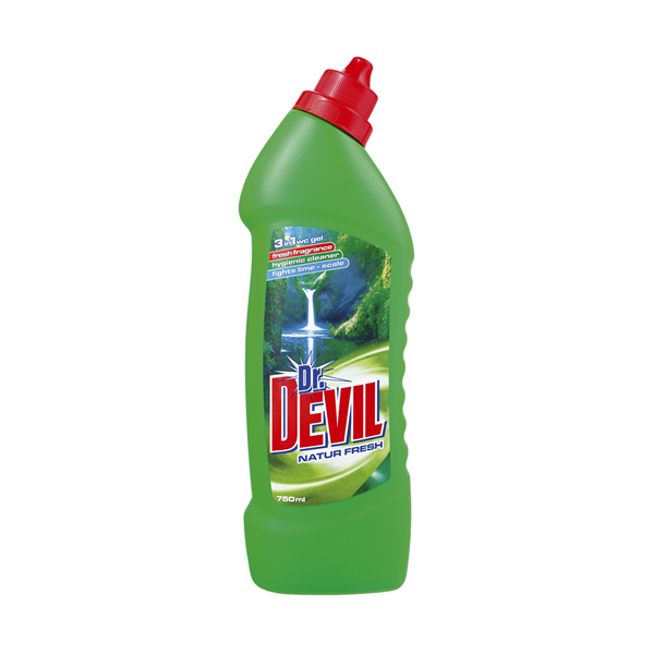 Dr. DEVIL tekutý WC čistič 750 ml Natur fresh