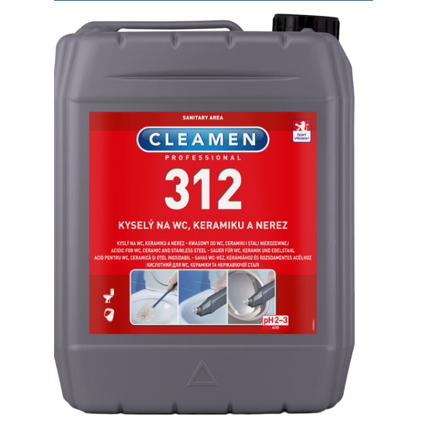 CLEAMEN 312, 5L - náhrada za Krystal WC růžový na nerez a keramiku