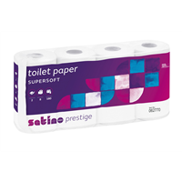 Toaletní papír Satino, 2 vrstvy, celulóza (8ks/bal, 64ks/pack)